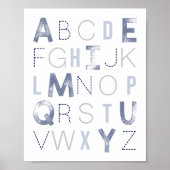 Blue Alphabet ABC Boy Kinderzimmer Dekoration (Vorne)