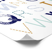 Blue Alphabet Boy Kinderzimmer Dekoration (Ecke)