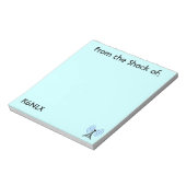 Blue Amateur Radio Call Sign Notepad Notizblock (Rotiert)