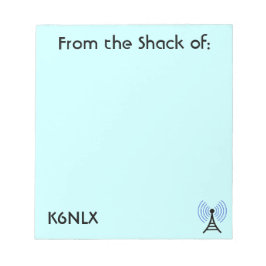 Blue Amateur Radio Call Sign Notepad Notizblock