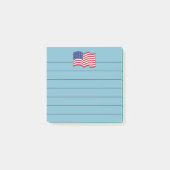 Blue American Flag Post It Notes Gift Post-it Klebezettel (Vorderseite)