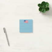 Blue American Flag Post It Notes Gift Post-it Klebezettel (Büro)