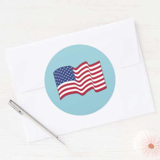 Blue American Flag Stickers (Umschlag)