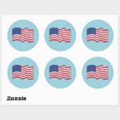 Blue American Flag Stickers (Blatt)