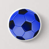 Blue American Soccer oder Association Football Button (Vorderseite)
