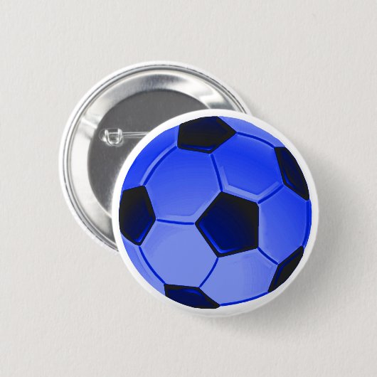Blue American Soccer oder Association Football Button (Vorne & Hinten)