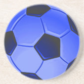 Blue American Soccer oder Association Football Getränkeuntersetzer (Vorne)