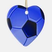 Blue American Soccer oder Association Football Keramik Ornament (Rechts)