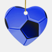 Blue American Soccer oder Association Football Keramik Ornament (Hinten)
