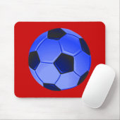 Blue American Soccer oder Association Football Mousepad (Mit Mouse)