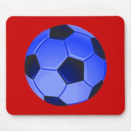 Blue American Soccer oder Association Football Mousepad (Vorne)