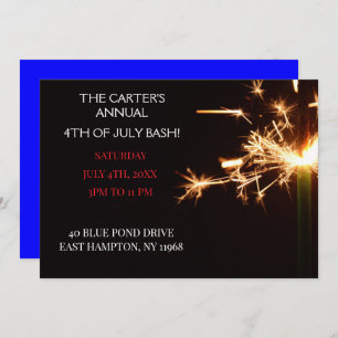 Blue Amerikanische Unabhängigkeitstag Independence Einladung