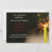 Blue Amerikanische Unabhängigkeitstag Independence Einladung (Vorderseite)