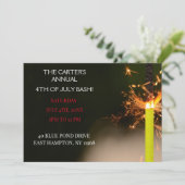 Blue Amerikanische Unabhängigkeitstag Independence Einladung (Stehend Vorderseite)