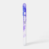 Blue Amethyst Gold Alkoholtink individuell anpassb iPhone 16 Hülle (Linke Seite)