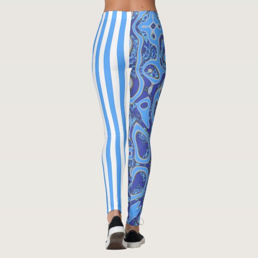 Blue Amoeba & Stripe Leggings (Rückseite)