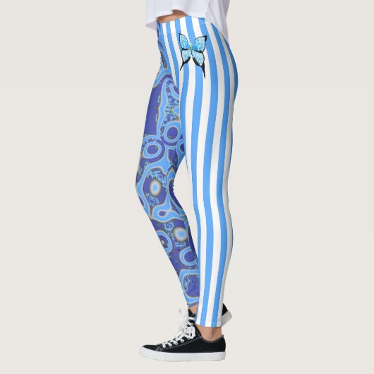 Blue Amoeba & Stripe Leggings (Links)