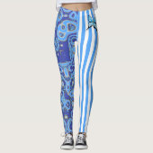 Blue Amoeba & Stripe Leggings (Vorderseite)