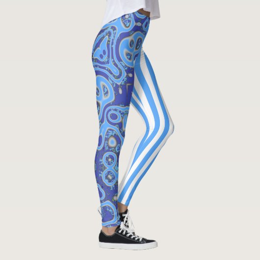 Blue Amoeba & Stripe Leggings (Rechts)
