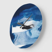 Blue Amore II Große Wanduhr (Winkel)