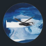 Blue Amore II Große Wanduhr<br><div class="desc">Blue Amore II von Sisa Jasper</div>