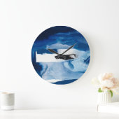 Blue Amore II Große Wanduhr (Zuhause)