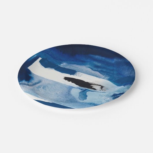 Blue Amore II Pappteller (Schrägansicht)