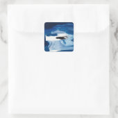 Blue Amore II Quadratischer Aufkleber (Tasche)