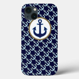 blue anchor & anchors-pattern Case-Mate iPhone hülle