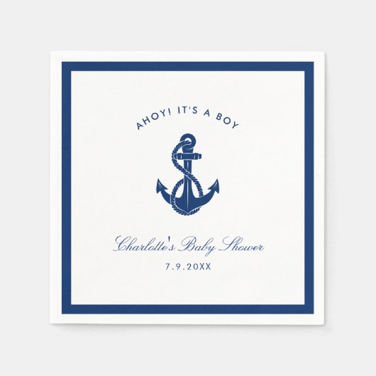 Blue Anchor Baby Duschpapier Serviette (Vorderseite)