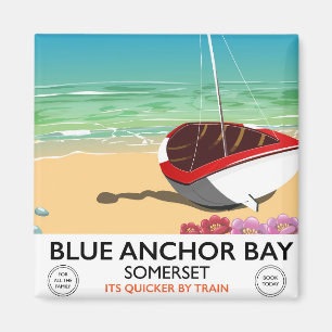Blue Anchor Bay Somerset Reiseplakat Magnet