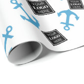 Blue Anchor & Boat Business-Logo Geschenkpapier (Rolleneckpunkt)