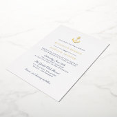 Blue Anchor Classic Nautical Yacht Club Hochzeit Folieneinladung (Gedreht)