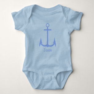 Blue Anchor Custom Baby Bodysuit Strampler
