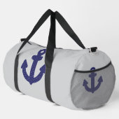Blue Anchor Lt Gray Athletic Reise Duffle Bag (Rechte Ecke)