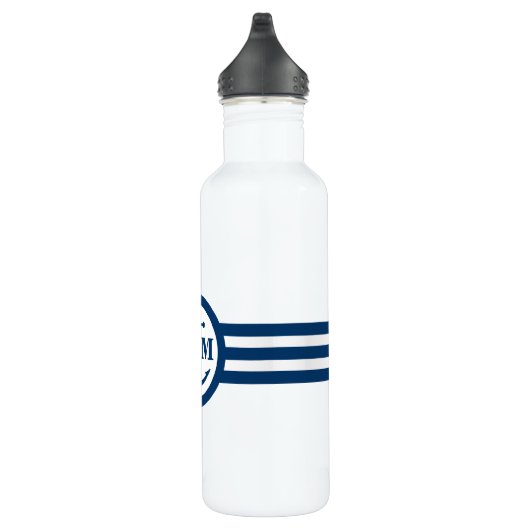 Blue Anchor Monogramm Wasser Flasche Trinkflasche (Rechts)