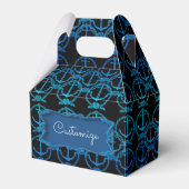 Blue Anchor Motif Gable Favor Box Geschenkschachtel (Vorderseite)