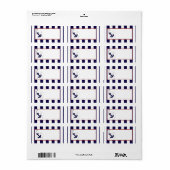 Blue Anchor Nautical Wedding Mailadresse Label Adressaufkleber (Vorne)