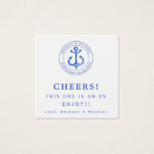 Blue Anchor - Nautical Wedk Drink Ticket (Vorderseite)