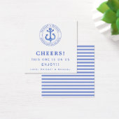 Blue Anchor - Nautical Wedk Drink Ticket (Schreibtisch)