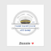 Blue Anchor Nautical Welcome Yacht Segelboot Aufkleber (Blatt)