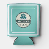 Blue Anchor Nautical Welcome Yacht Segelboot Dosenkühler (Vorderseite)