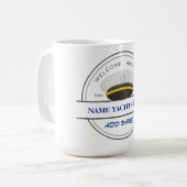 Blue Anchor Nautical Welcome Yacht Segelboot Kaffeetasse (Vorderseite Links)