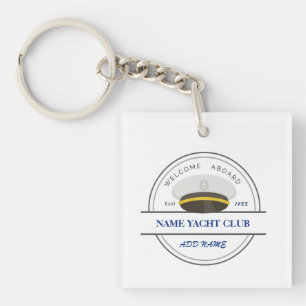 Blue Anchor Nautical Welcome Yacht Segelboot Schlüsselanhänger