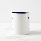 Blue Anchor & Rope Kapitän Name oder Schiffsname h Zweifarbige Tasse (Mittel)