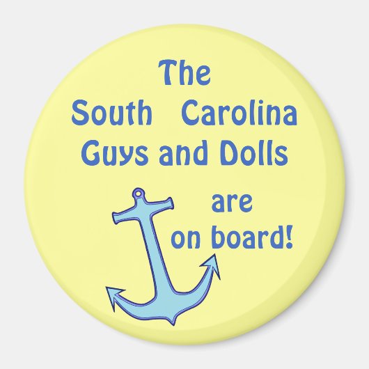 Blue Anchor Stateroom Door Marker Magnet (Vorne)