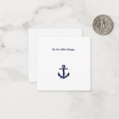 Blue Anchor Vielen Dank Note Card Mitteilungskarte (Vorderseite/Rückseite Beispiel)