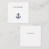 Blue Anchor Vielen Dank Note Card Mitteilungskarte (Vorne/Hinten)