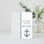 Blue Anchor wird meine Trauzeugin sein (Stehend Vorderseite)