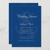 Blue Anchors Paare Polterabend Einladung (Vorne/Hinten)